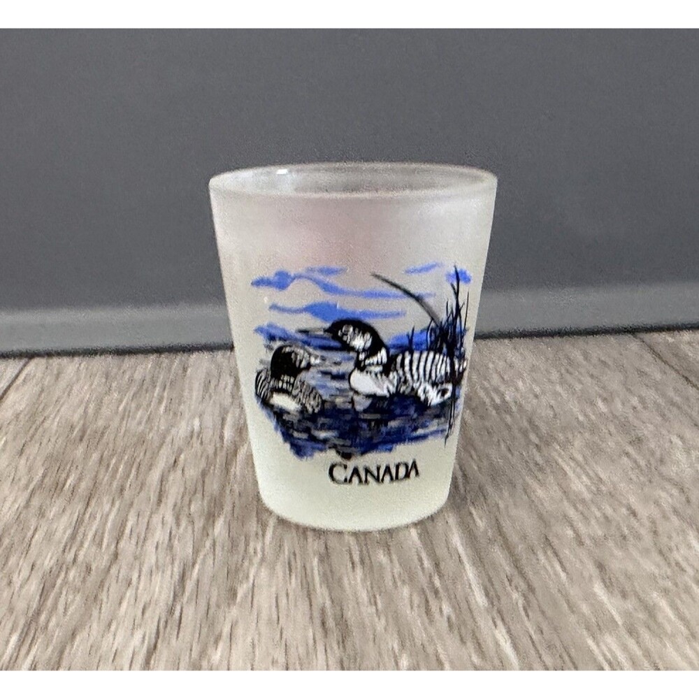 Mississuaga Ontario Canada Frosted Ducks Shot Glass